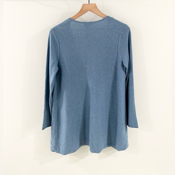J. Jill Snap Front Cashmere Blend Cardigan Blue Size XS - Picture 5 of 5